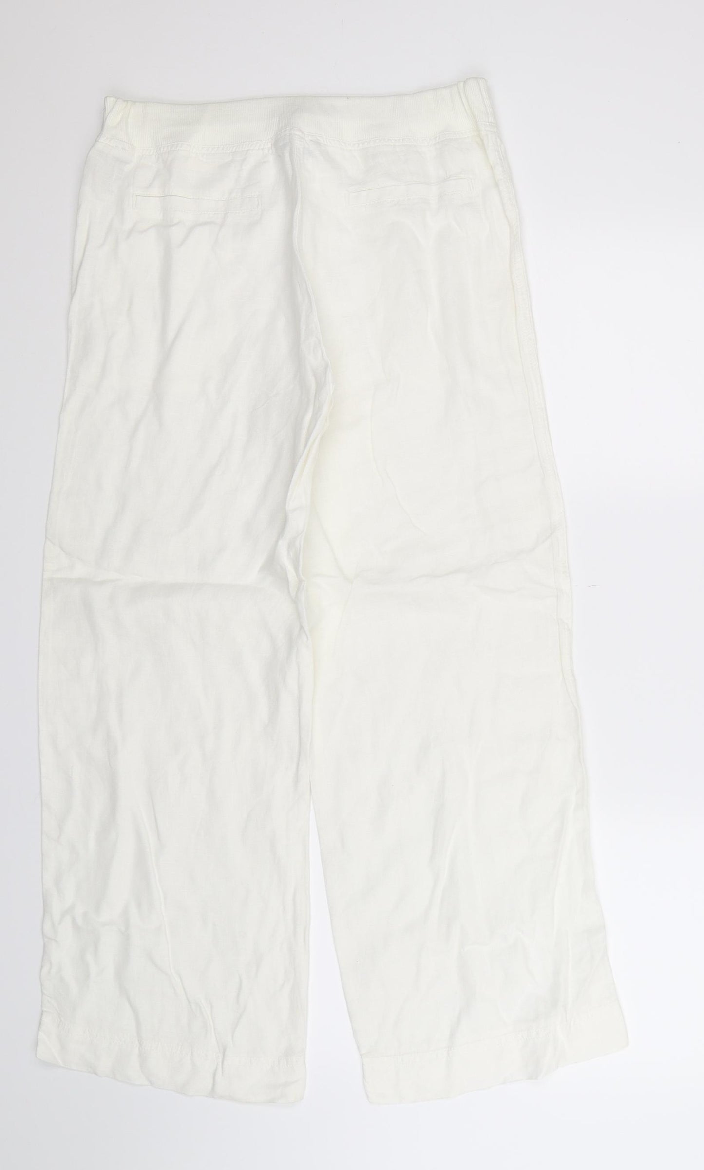 Marks and Spencer Womens White   Trousers  Size 10 L28 in