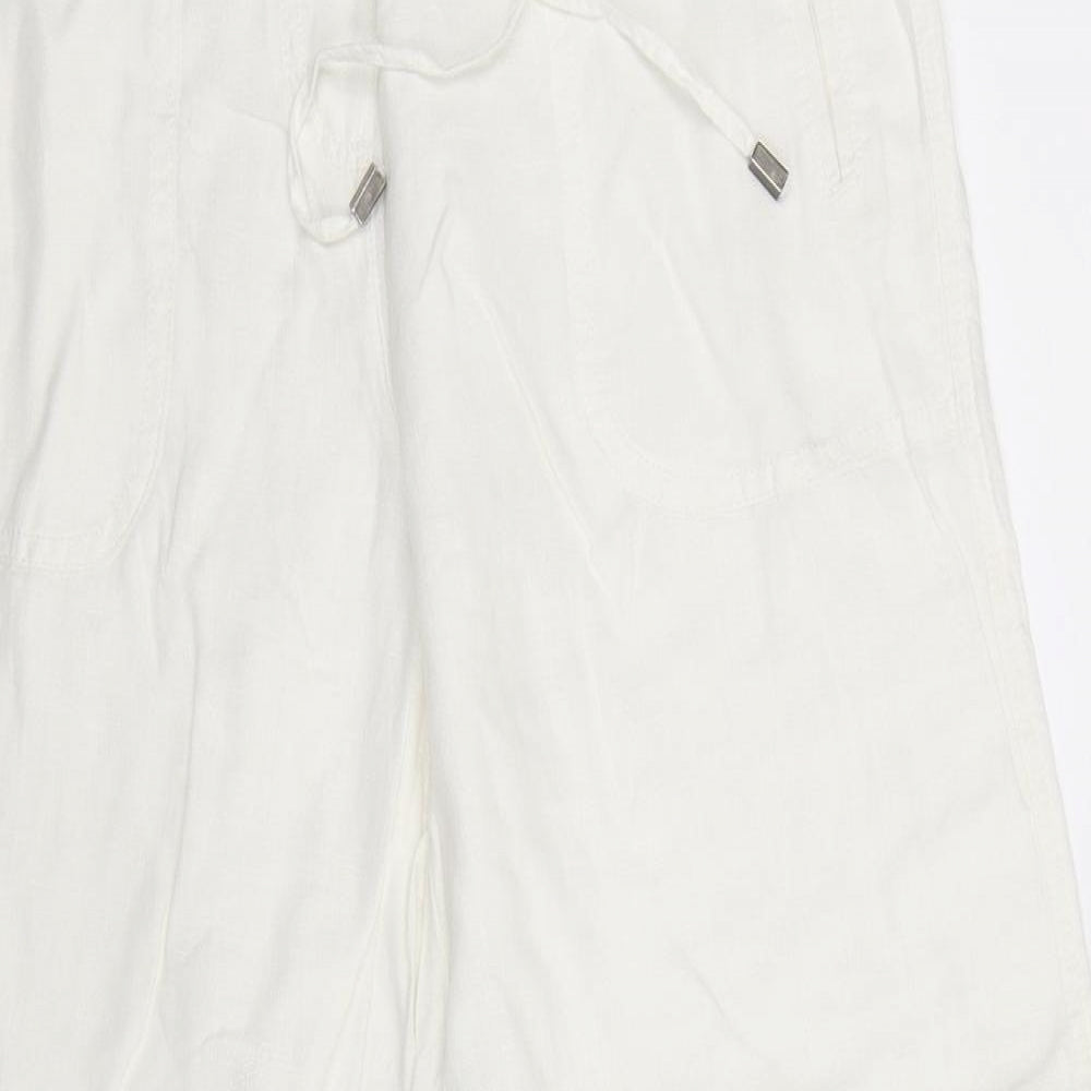 Marks and Spencer Womens White   Trousers  Size 10 L28 in