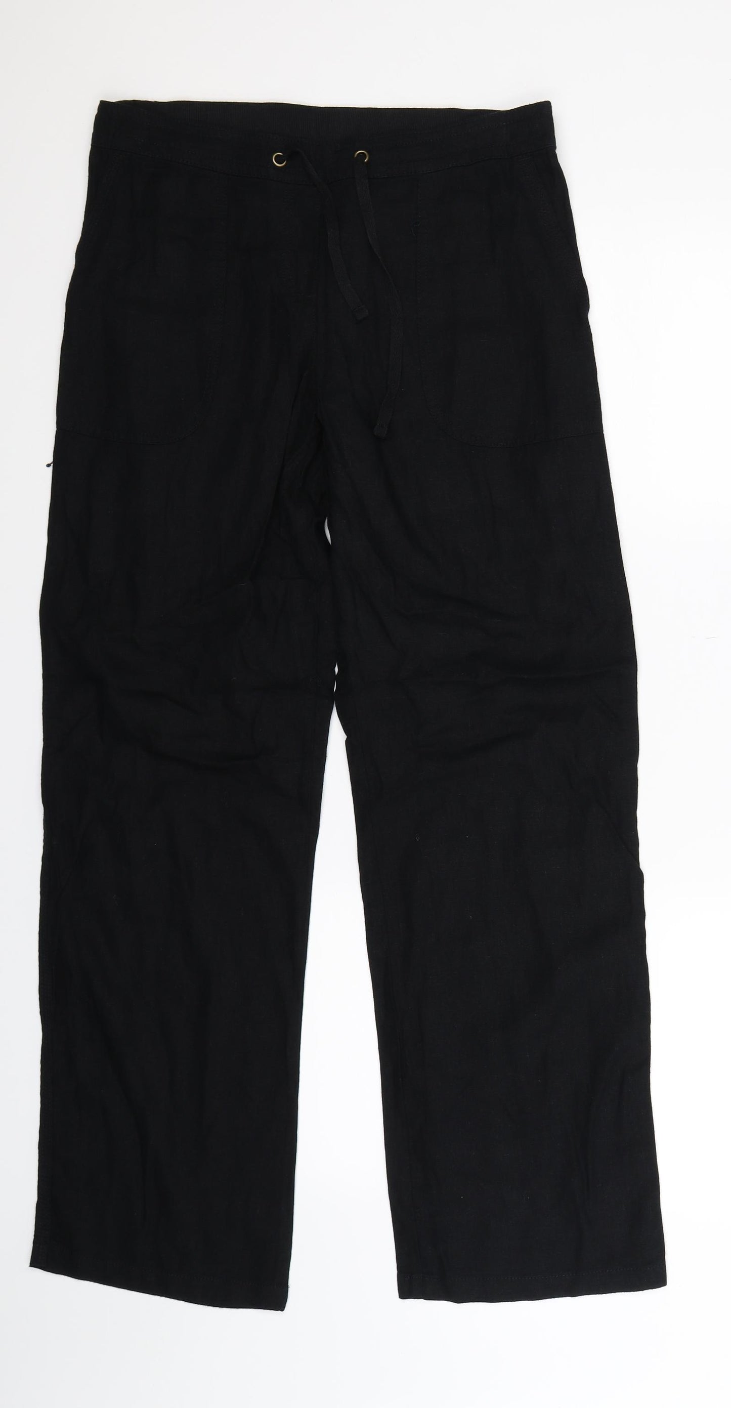 TU Womens Black   Trousers  Size 10 L30 in