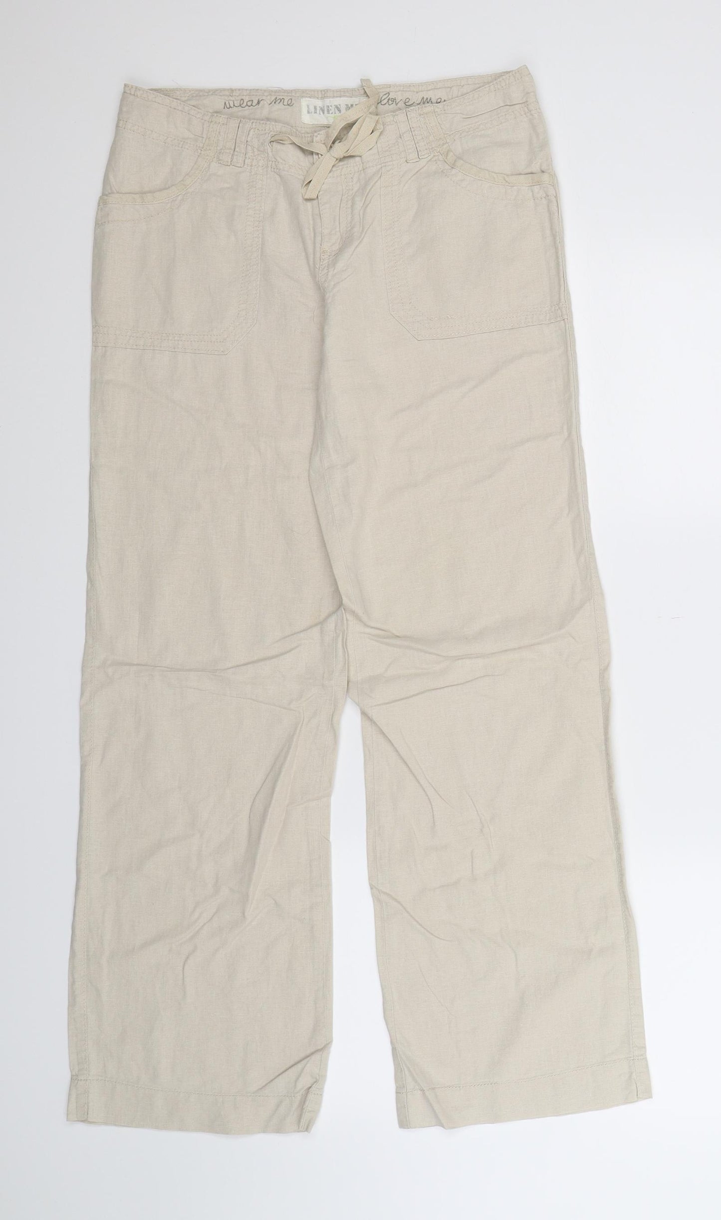 New Look Womens Beige   Trousers  Size 8 L28 in