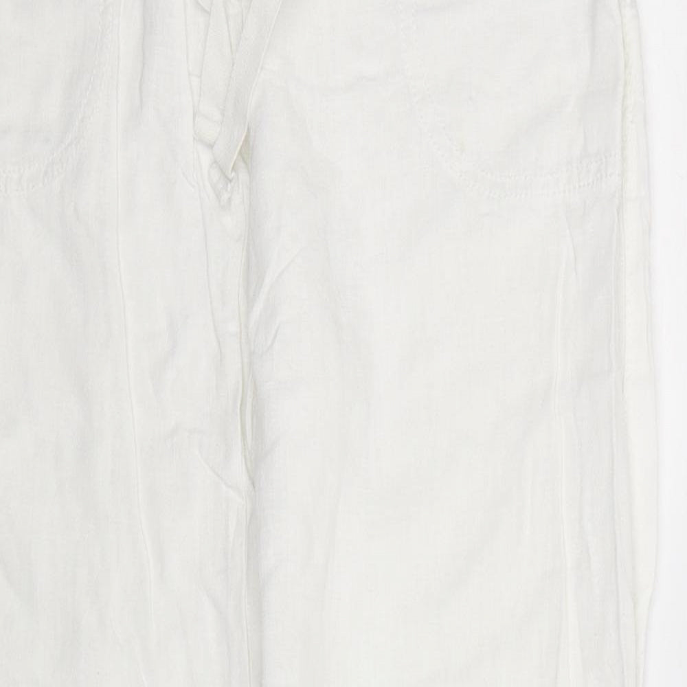 M&Co Womens White   Trousers  Size 10 L27 in