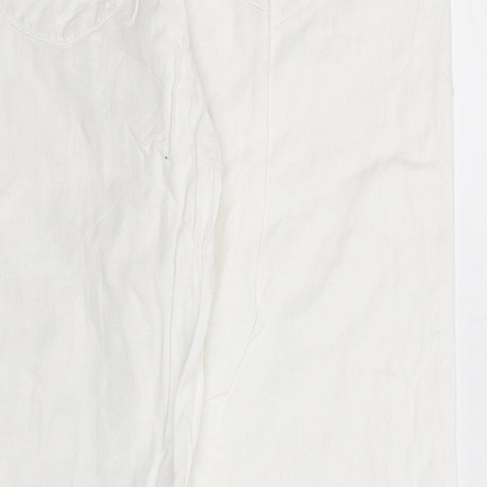 M&Co Womens White   Trousers  Size 10 L27 in