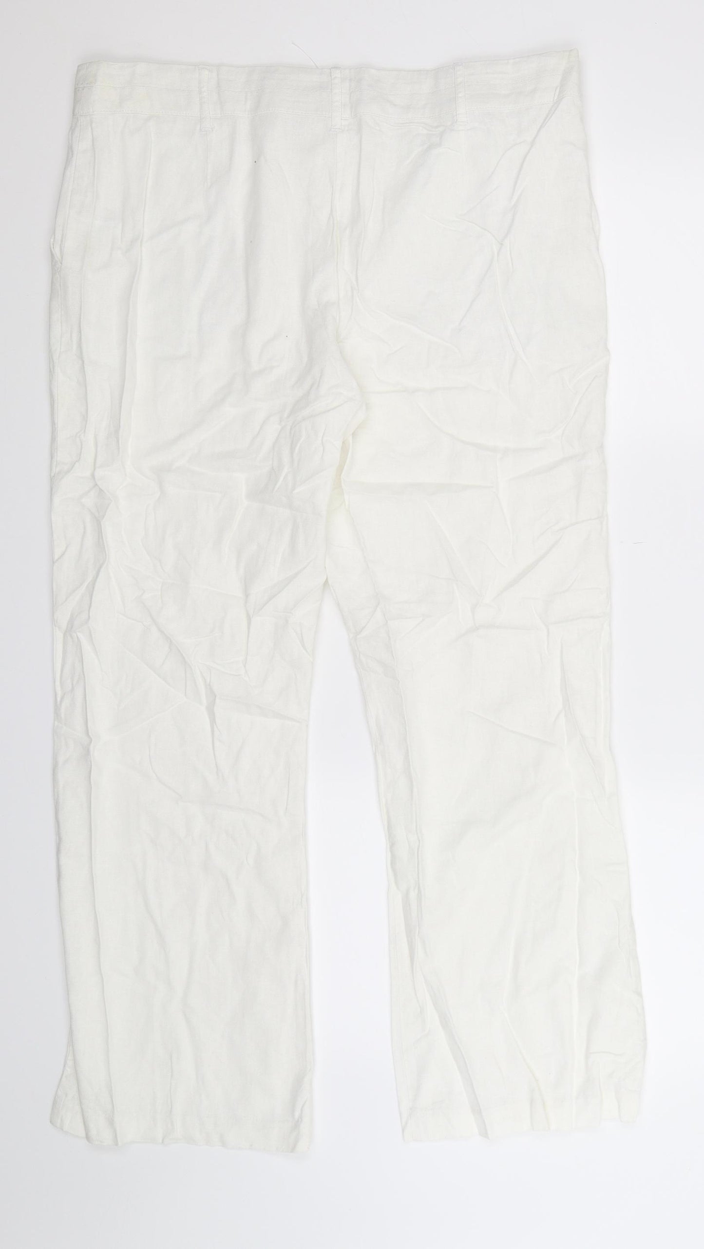 George Womens White   Trousers  Size 16 L29 in