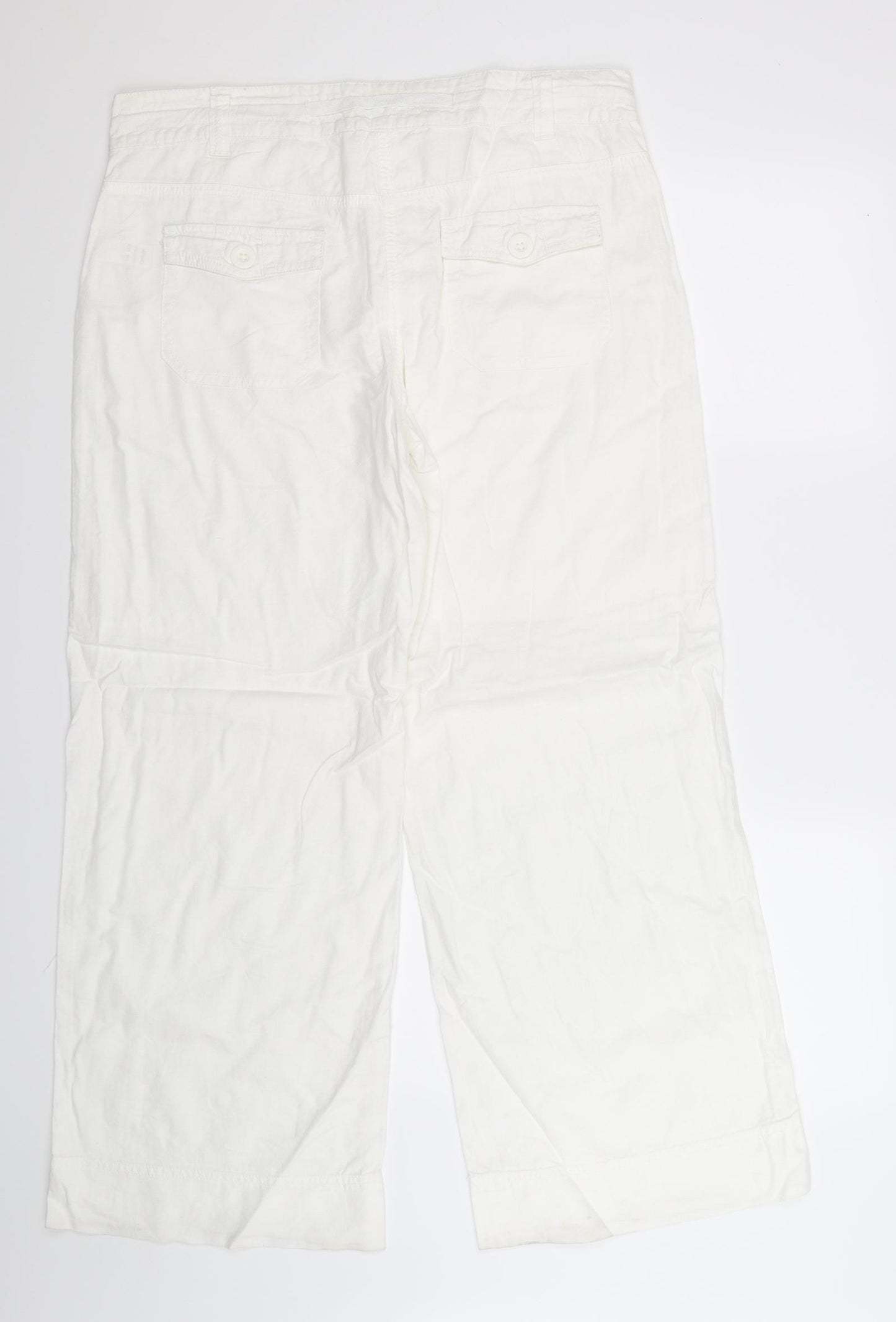 George Womens White   Trousers  Size 14 L30 in