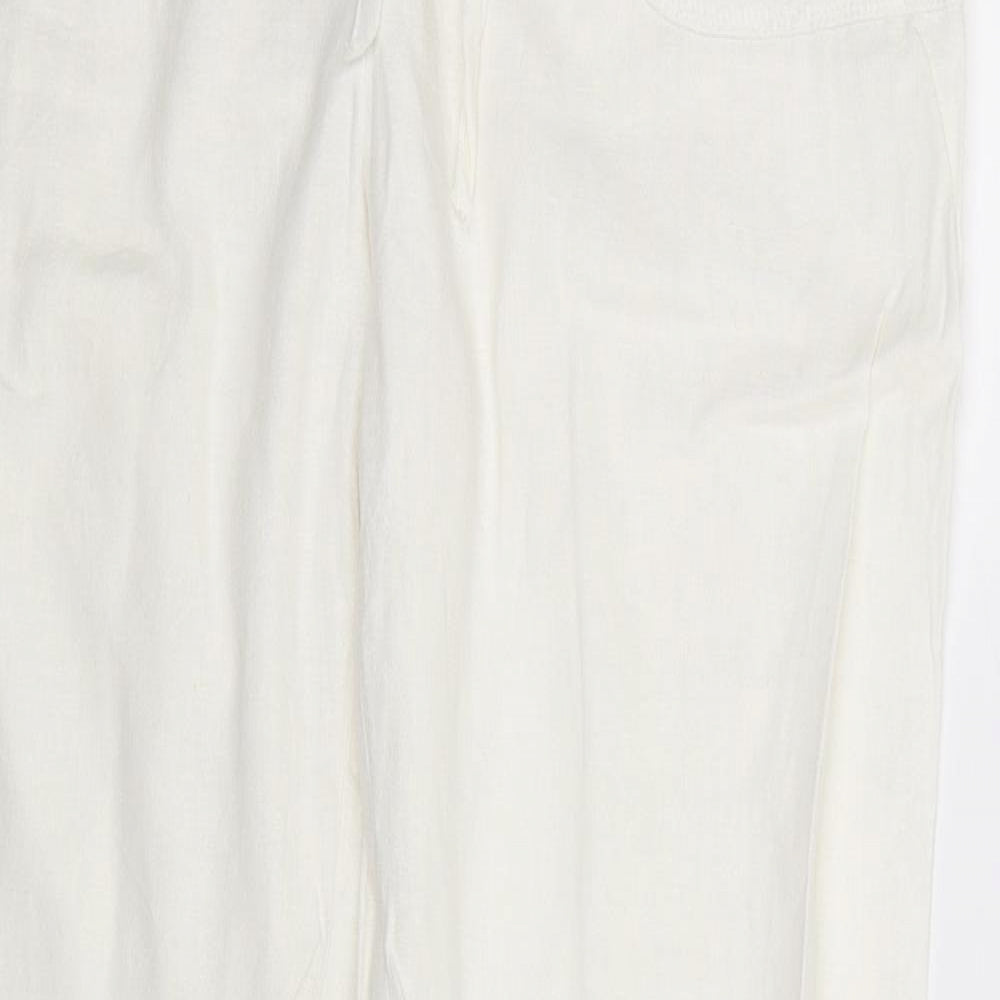 Papaya Womens White   Trousers  Size 12 L30 in