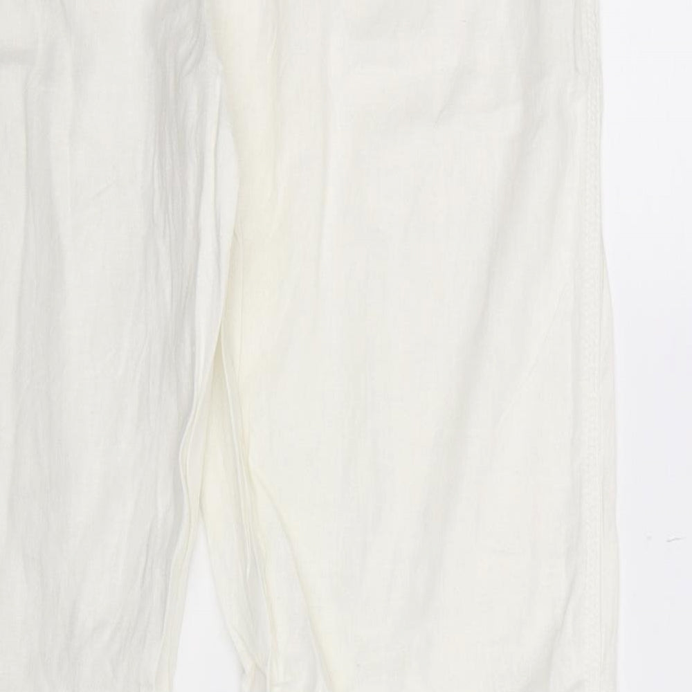 Papaya Womens White   Trousers  Size 12 L30 in