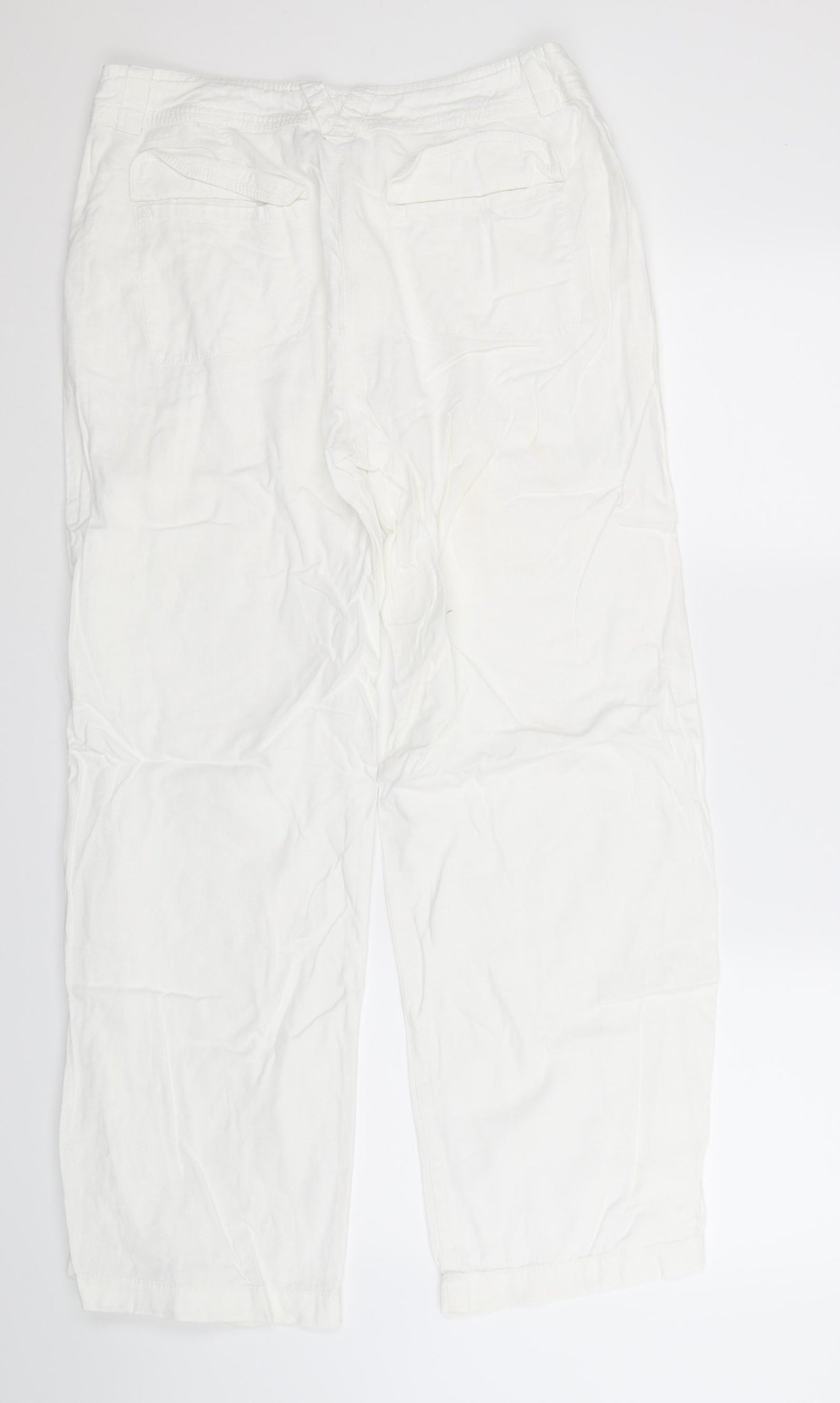 NEXT Womens White   Trousers  Size 12 L29 in