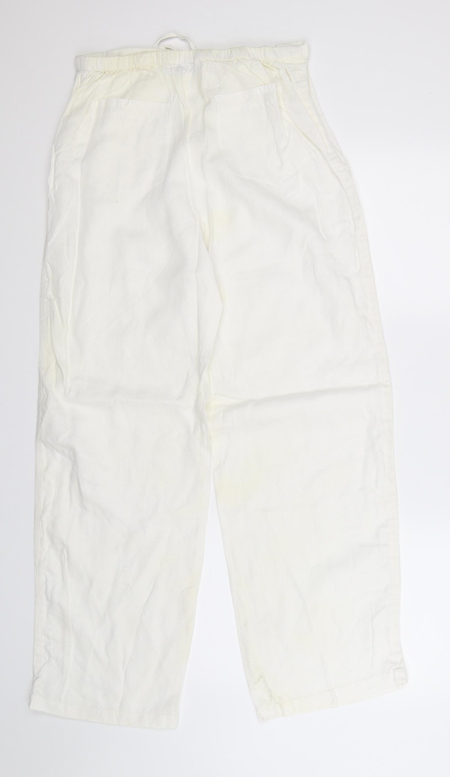 Linea Womens White   Trousers  Size 8 L30 in