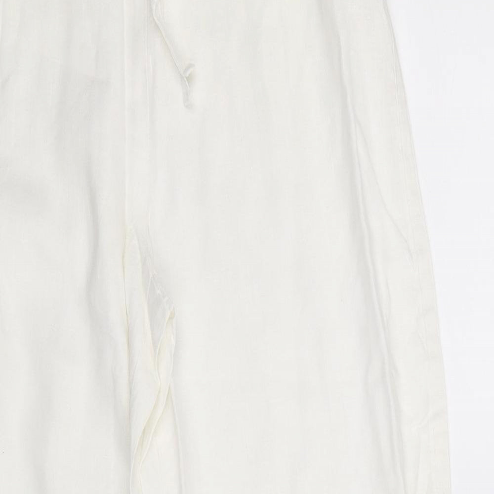 Linea Womens White   Trousers  Size 8 L30 in