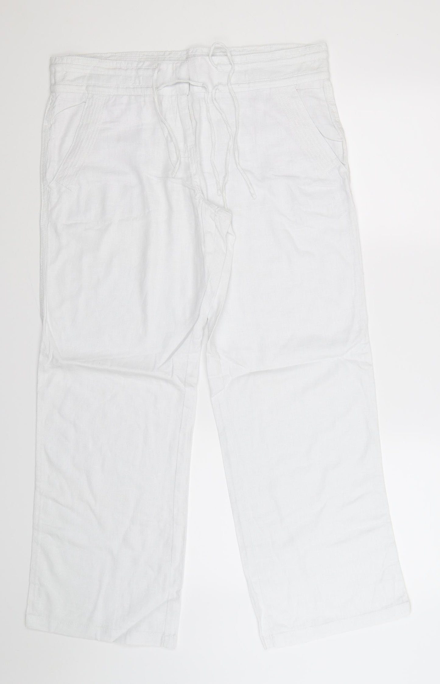 NEXT Womens White   Trousers  Size 14 L29 in