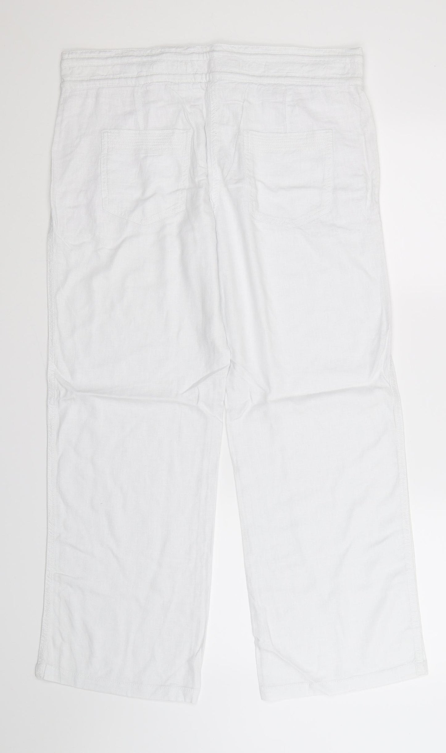 NEXT Womens White   Trousers  Size 14 L29 in