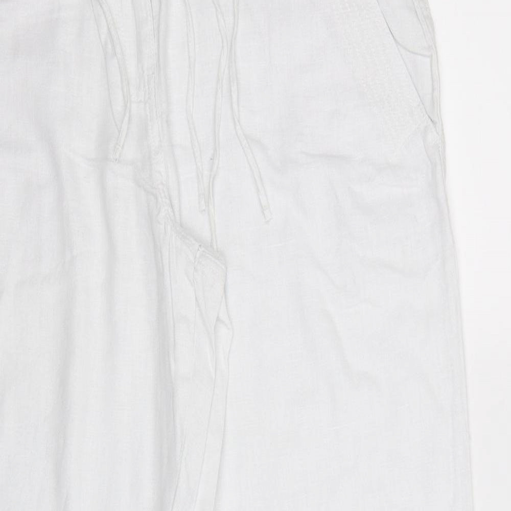 NEXT Womens White   Trousers  Size 14 L29 in