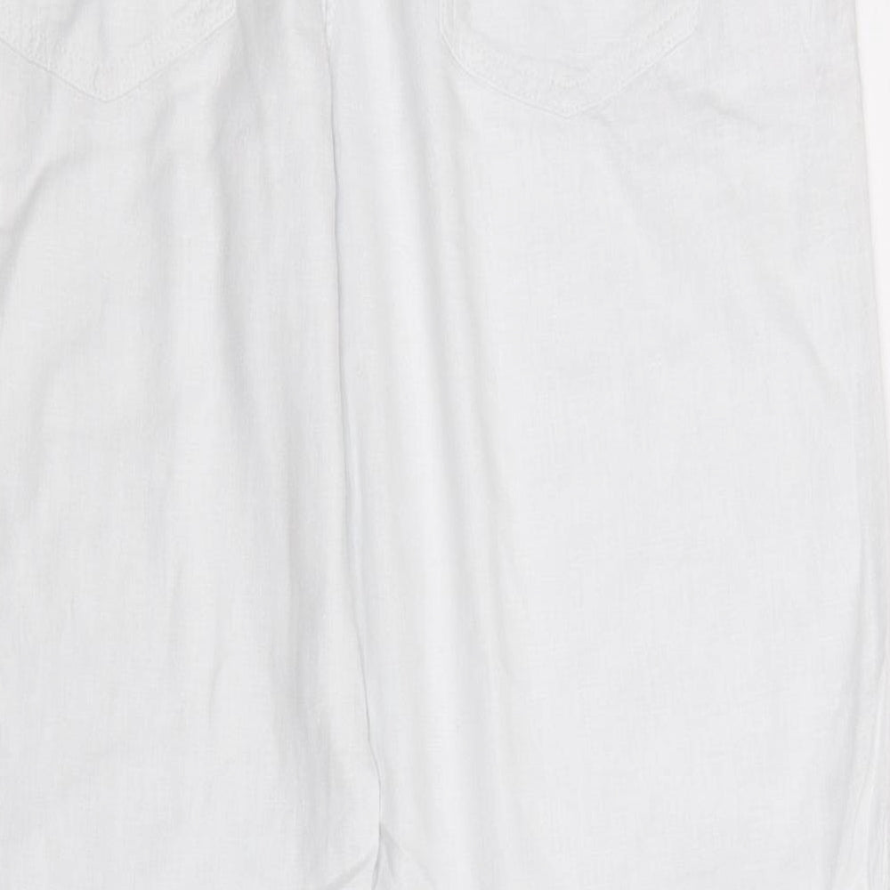 NEXT Womens White   Trousers  Size 14 L29 in