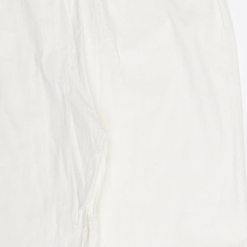 Agenda Womens White   Cropped Trousers Size 20 L23 in