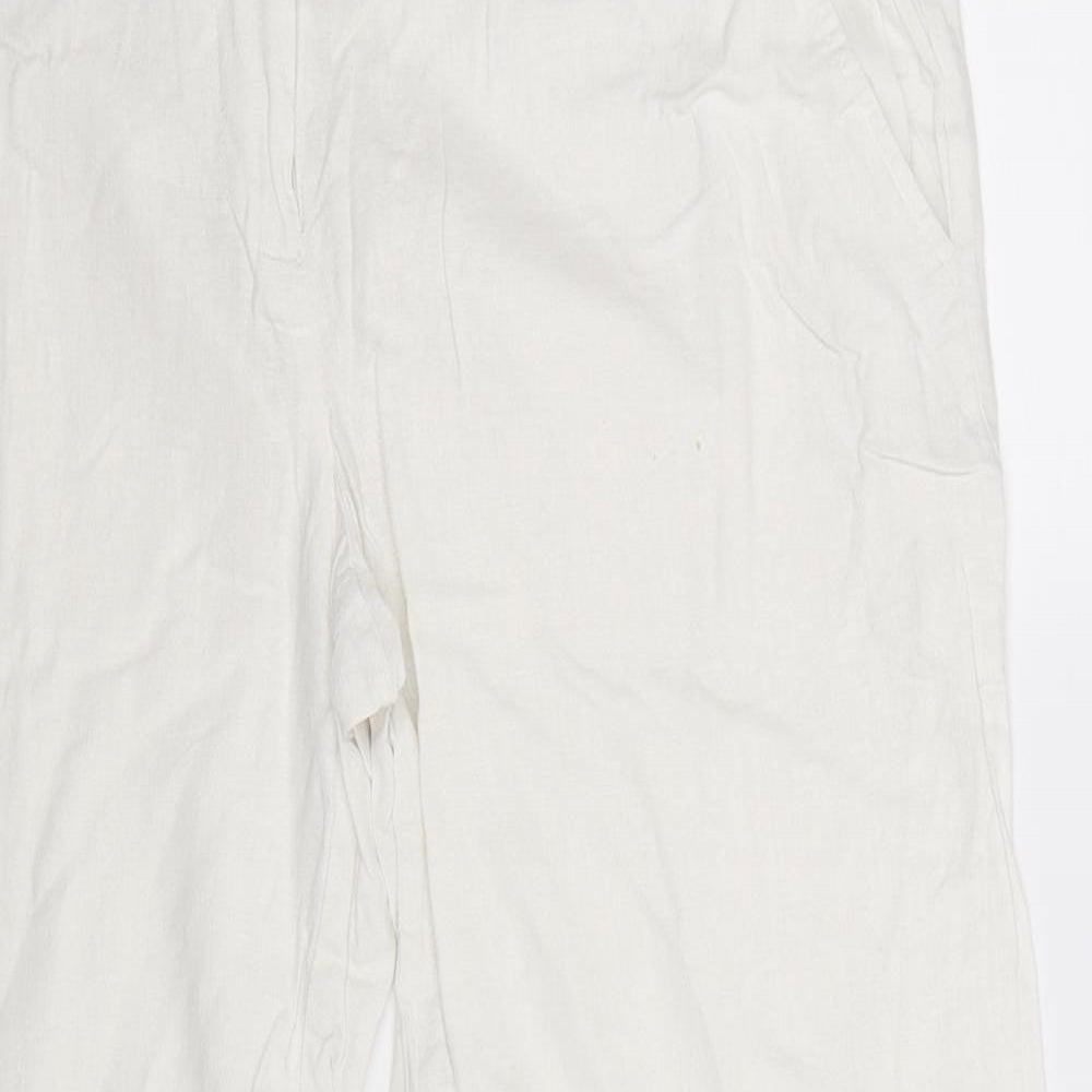 Dorothy Perkins Womens White   Trousers  Size 14 L27 in