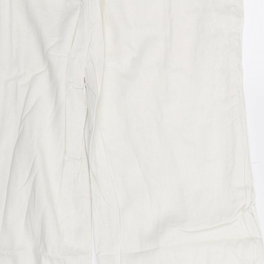 Dorothy Perkins Womens White   Trousers  Size 14 L27 in