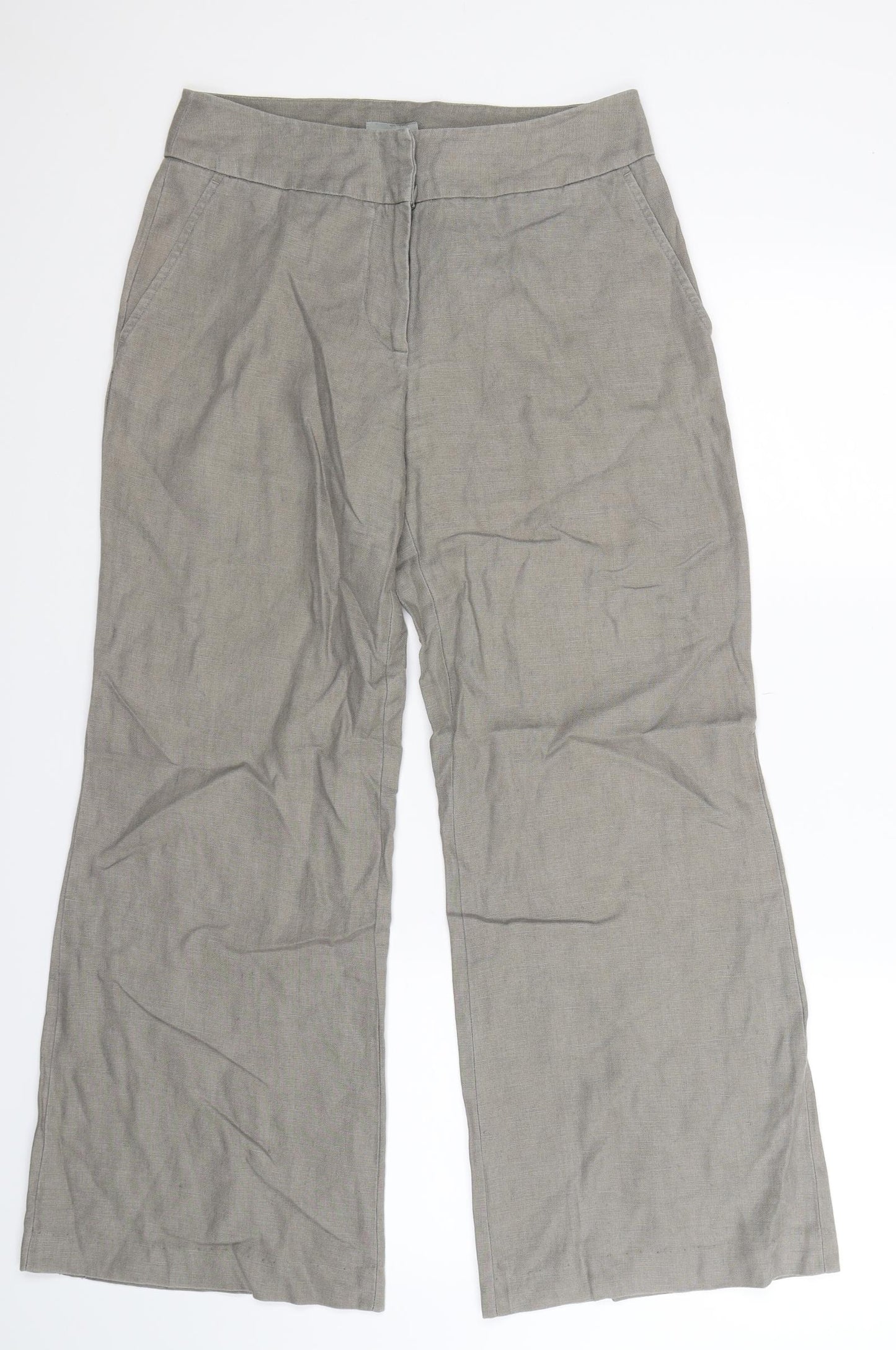 Per Una Womens Grey   Trousers  Size 10 L29 in