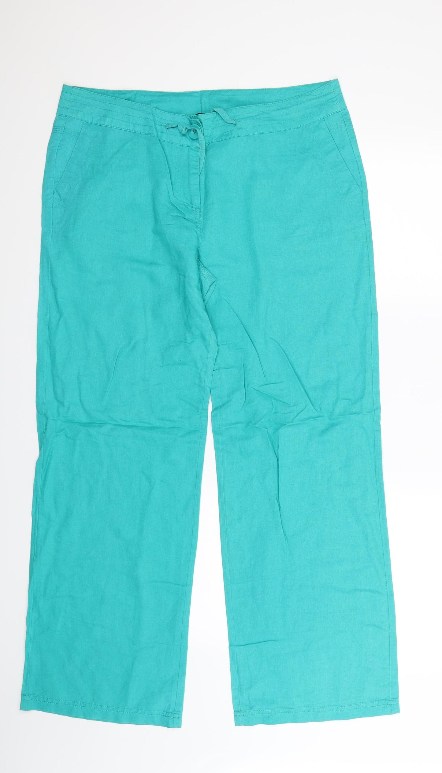 Dunnes Stores Womens Green   Trousers  Size 14 L30 in