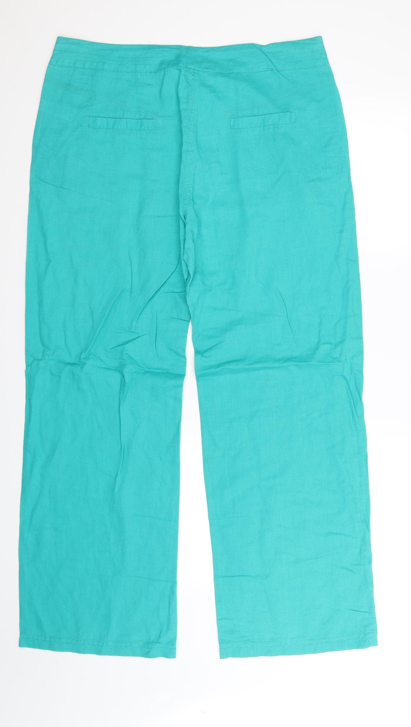 Dunnes Stores Womens Green   Trousers  Size 14 L30 in