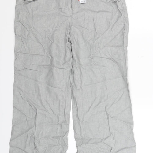 Per Una Womens Grey   Trousers  Size 12 L27 in