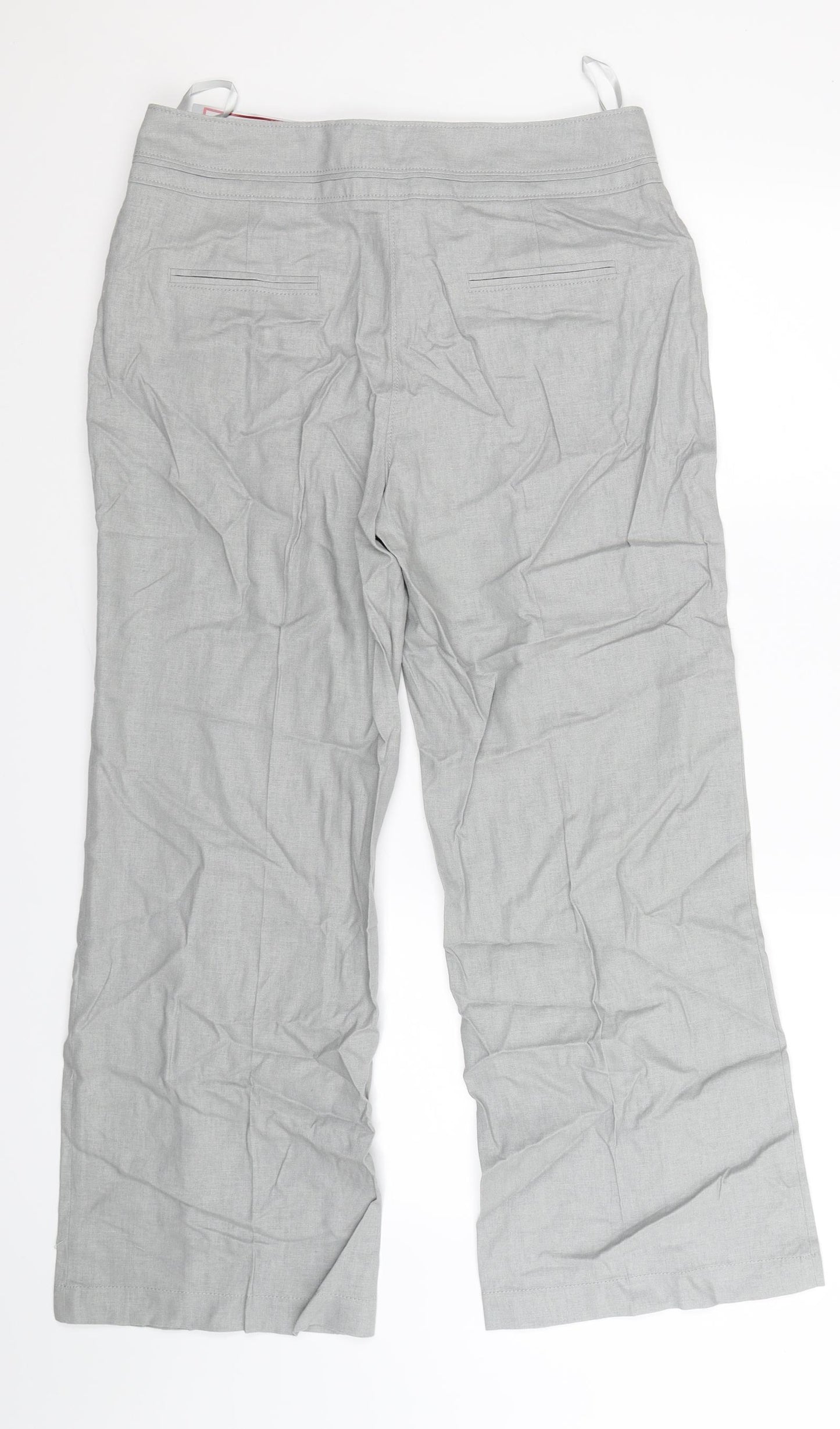 Per Una Womens Grey   Trousers  Size 12 L27 in