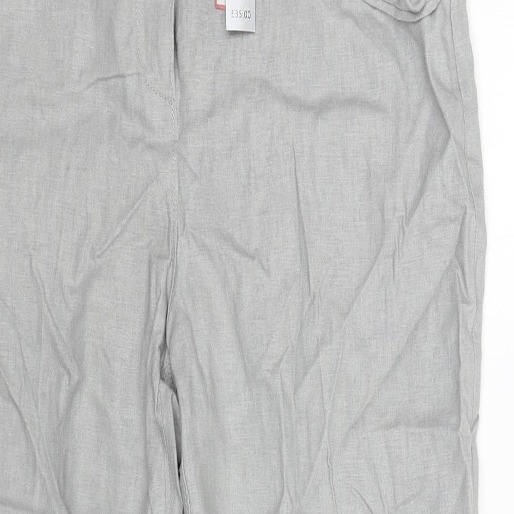 Per Una Womens Grey   Trousers  Size 12 L27 in