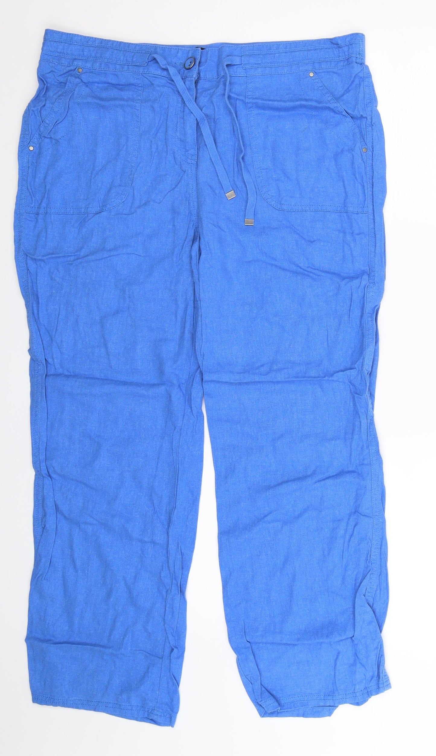 George Womens Blue   Trousers  Size 14 L26 in