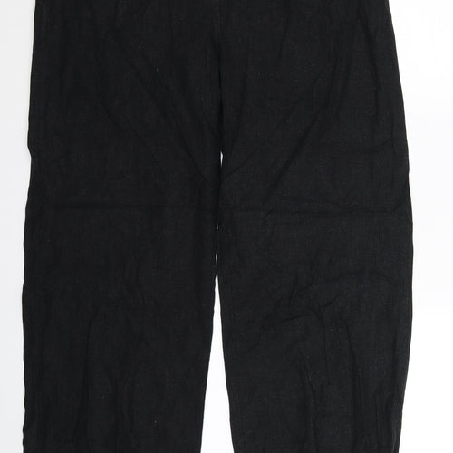 Peacocks Womens Black   Trousers  Size 14 L31 in