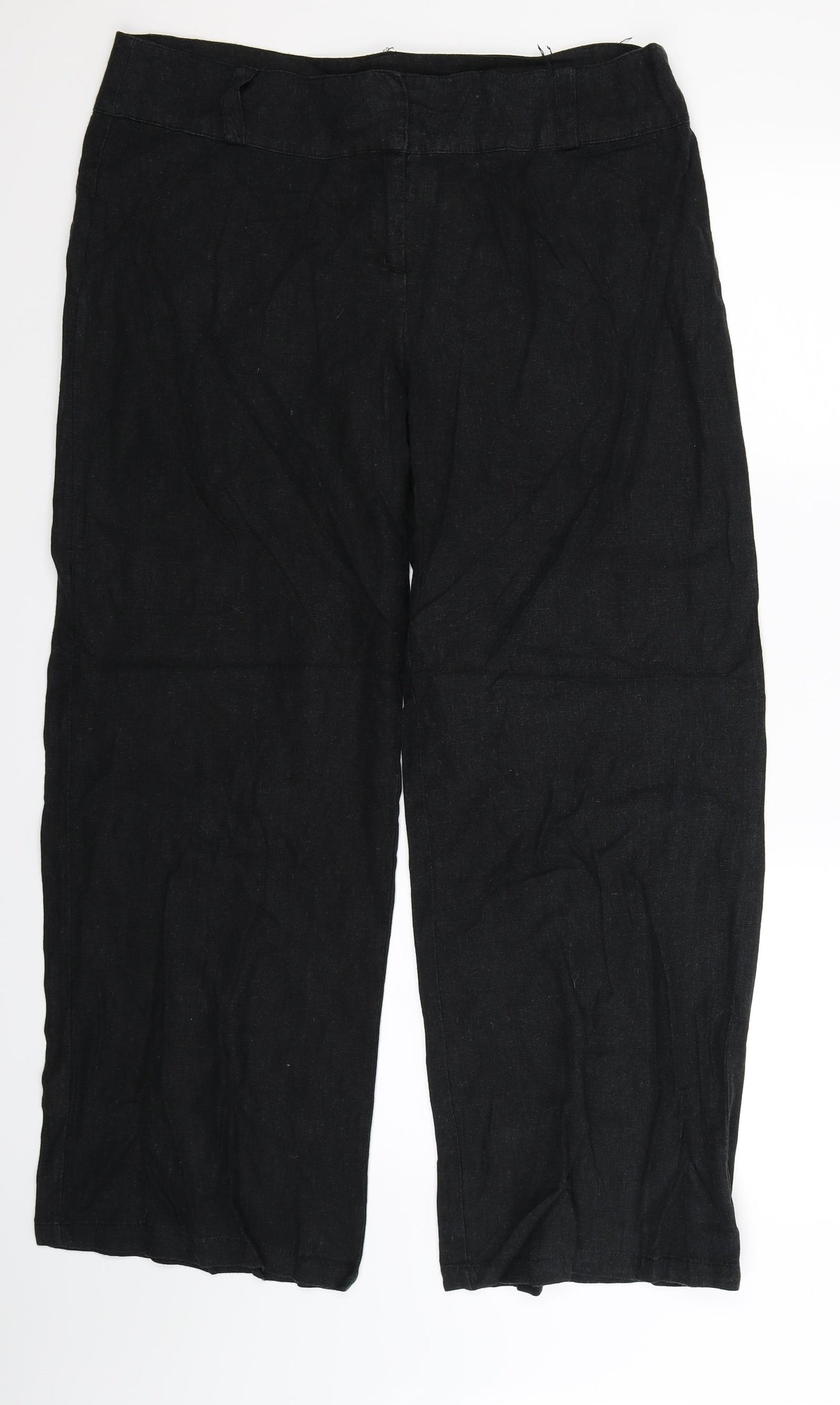 Peacocks Womens Black   Trousers  Size 14 L31 in