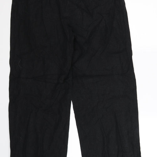 Peacocks Womens Black   Trousers  Size 14 L31 in