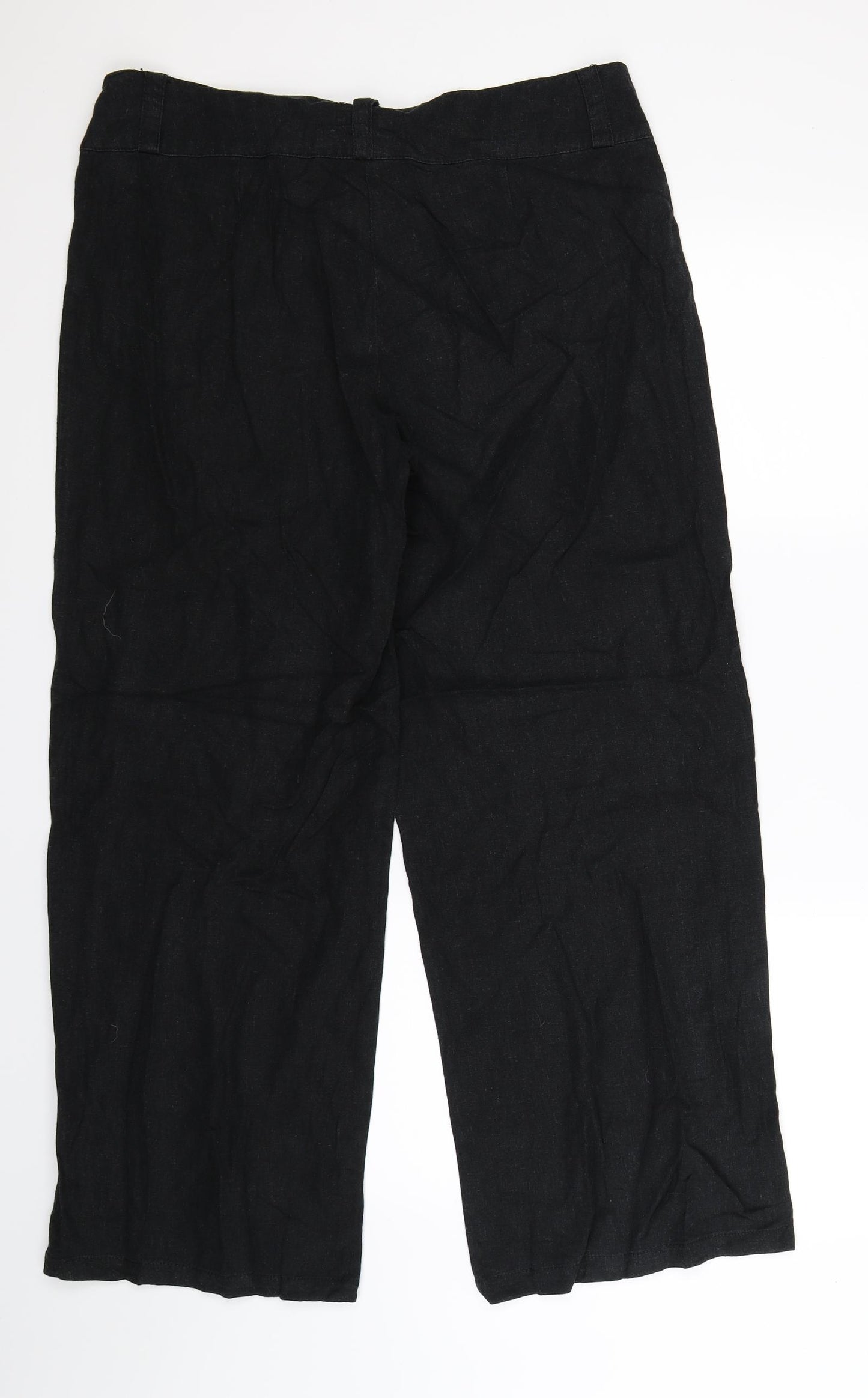 Peacocks Womens Black   Trousers  Size 14 L31 in