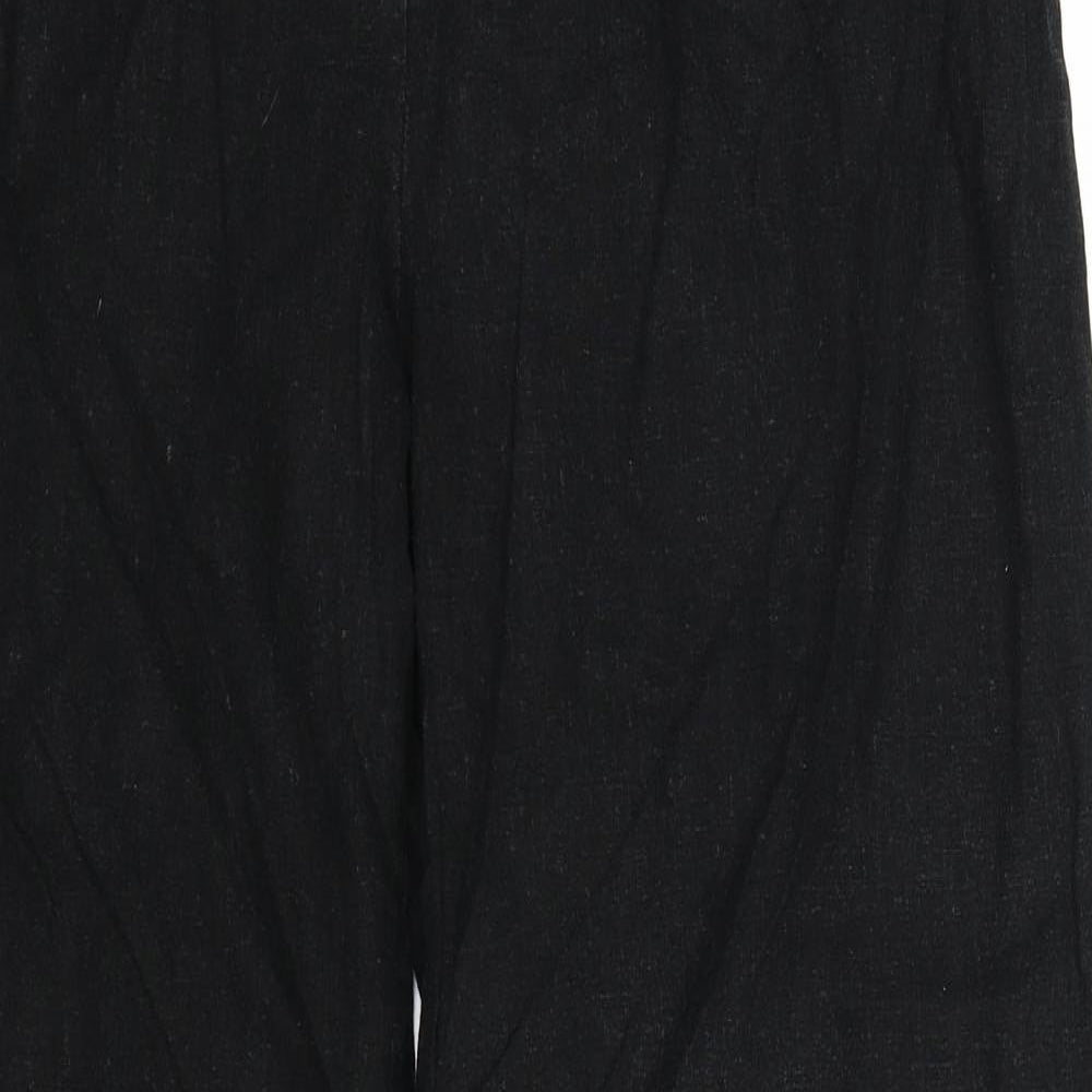 Peacocks Womens Black   Trousers  Size 14 L31 in