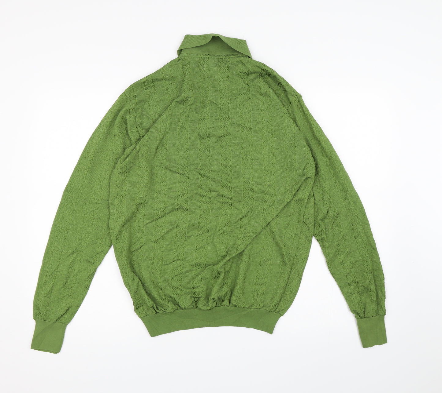 ST PERRY  Womens Green Geometric Knit Pullover Jumper Size XL