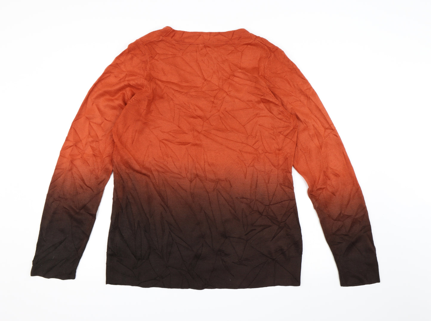 Evans Womens Orange  Knit Pullover Jumper Size 16