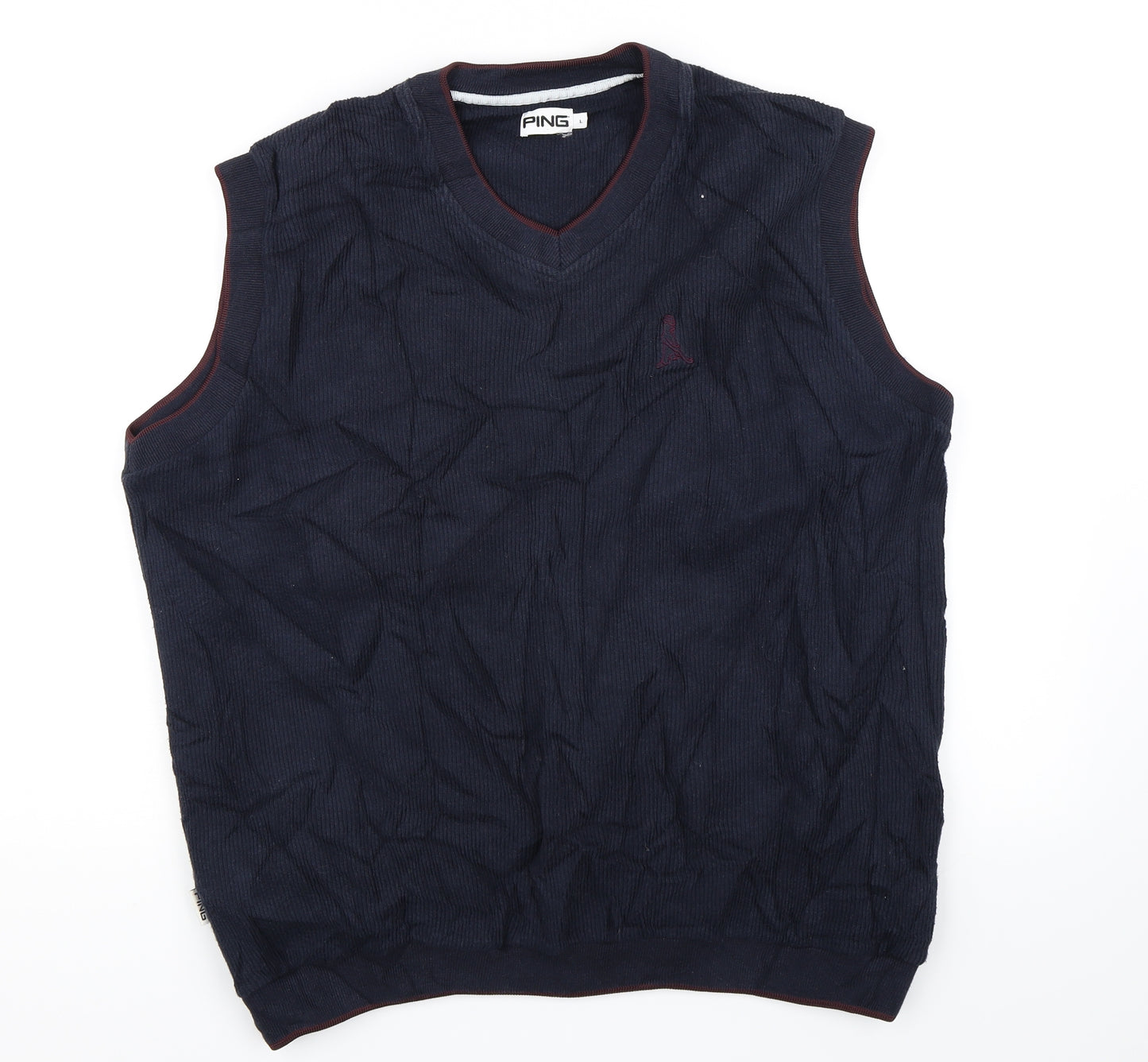 Ping Mens Blue  Knit Vest Jumper Size L