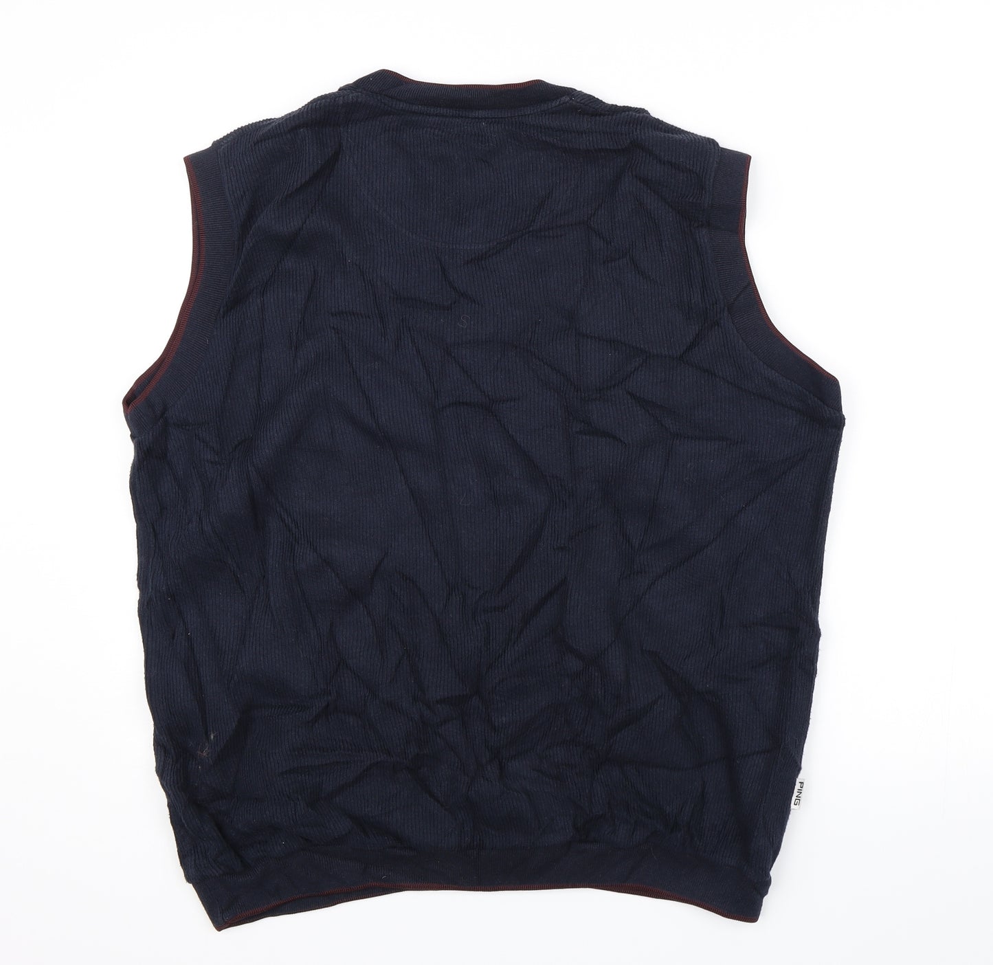 Ping Mens Blue  Knit Vest Jumper Size L