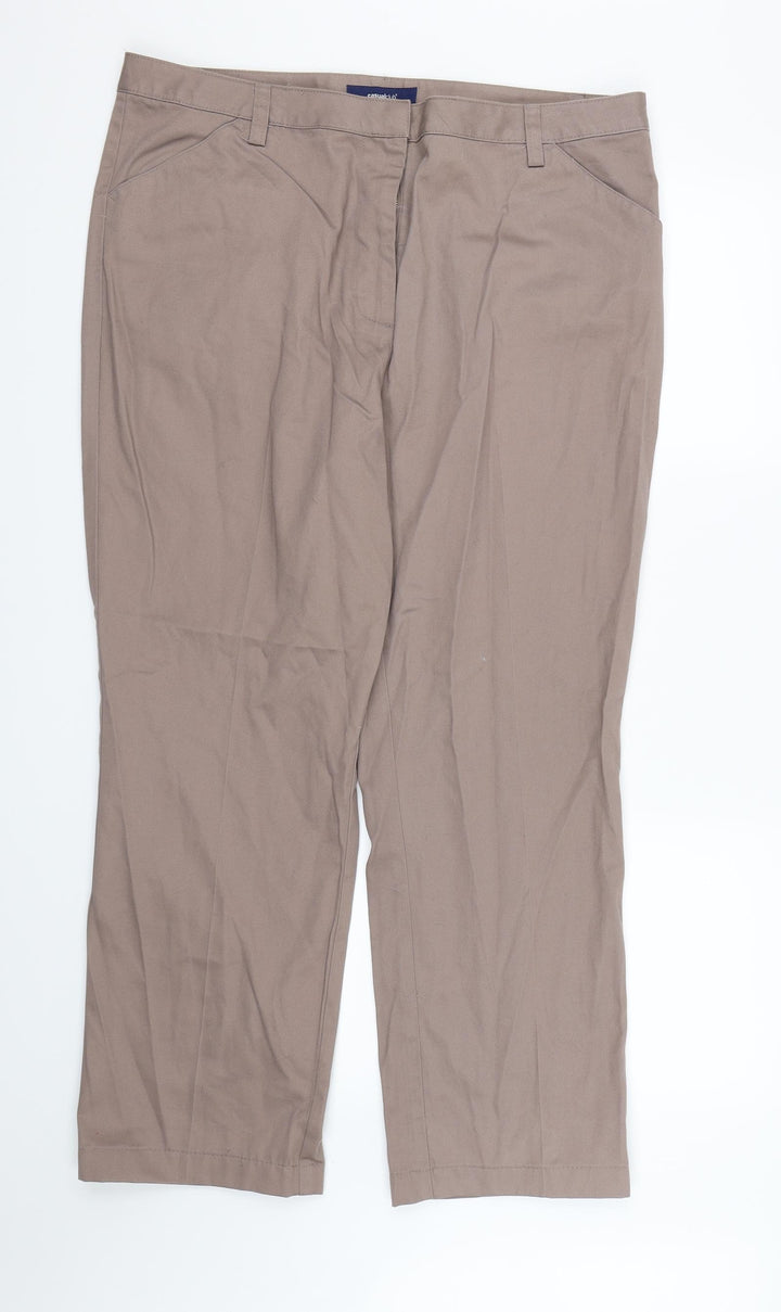 casualclub Womens Brown   Straight Jeans Size 16 L26 in