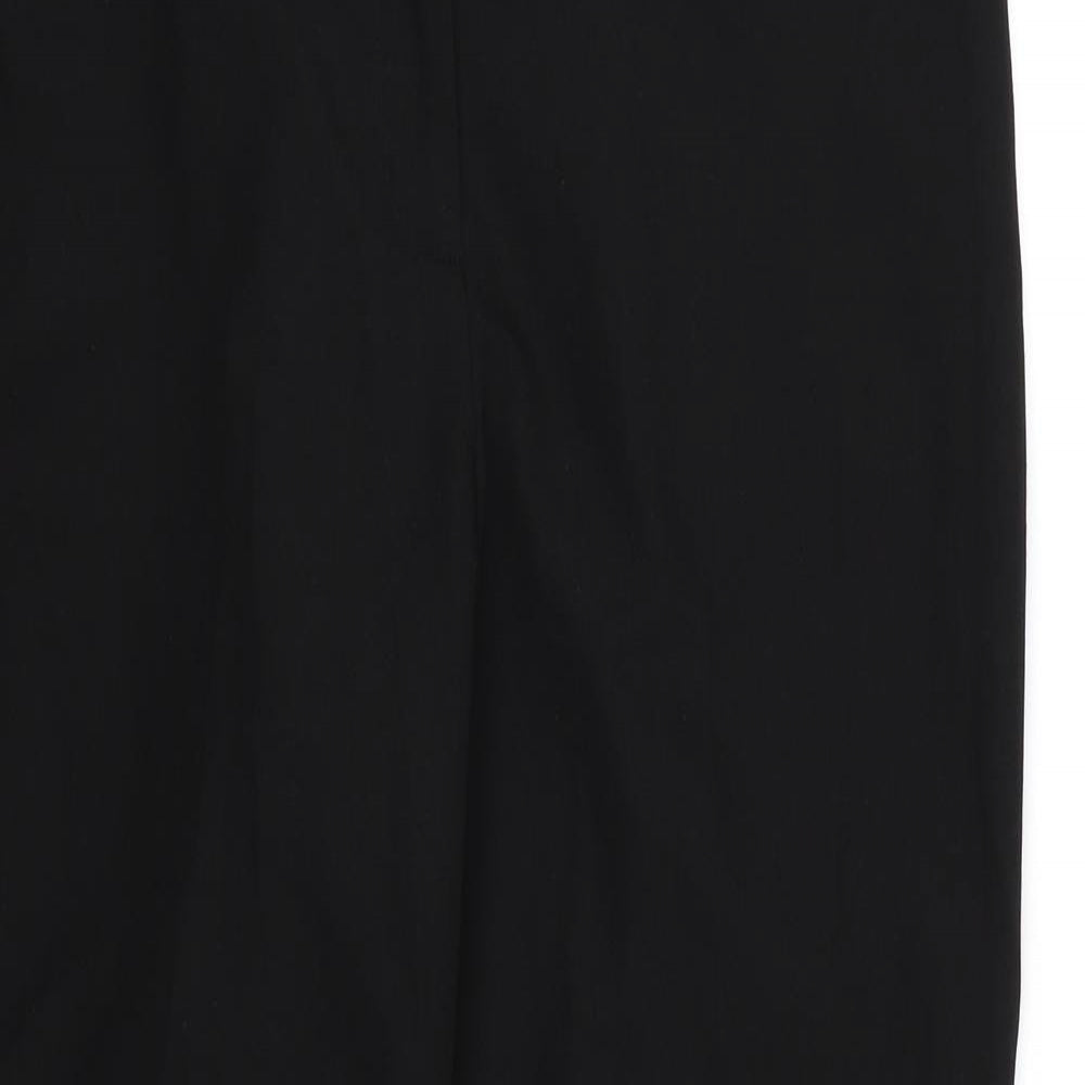 F&F Womens Black  Rayon Dress Pants Trousers Size 12 L26 in