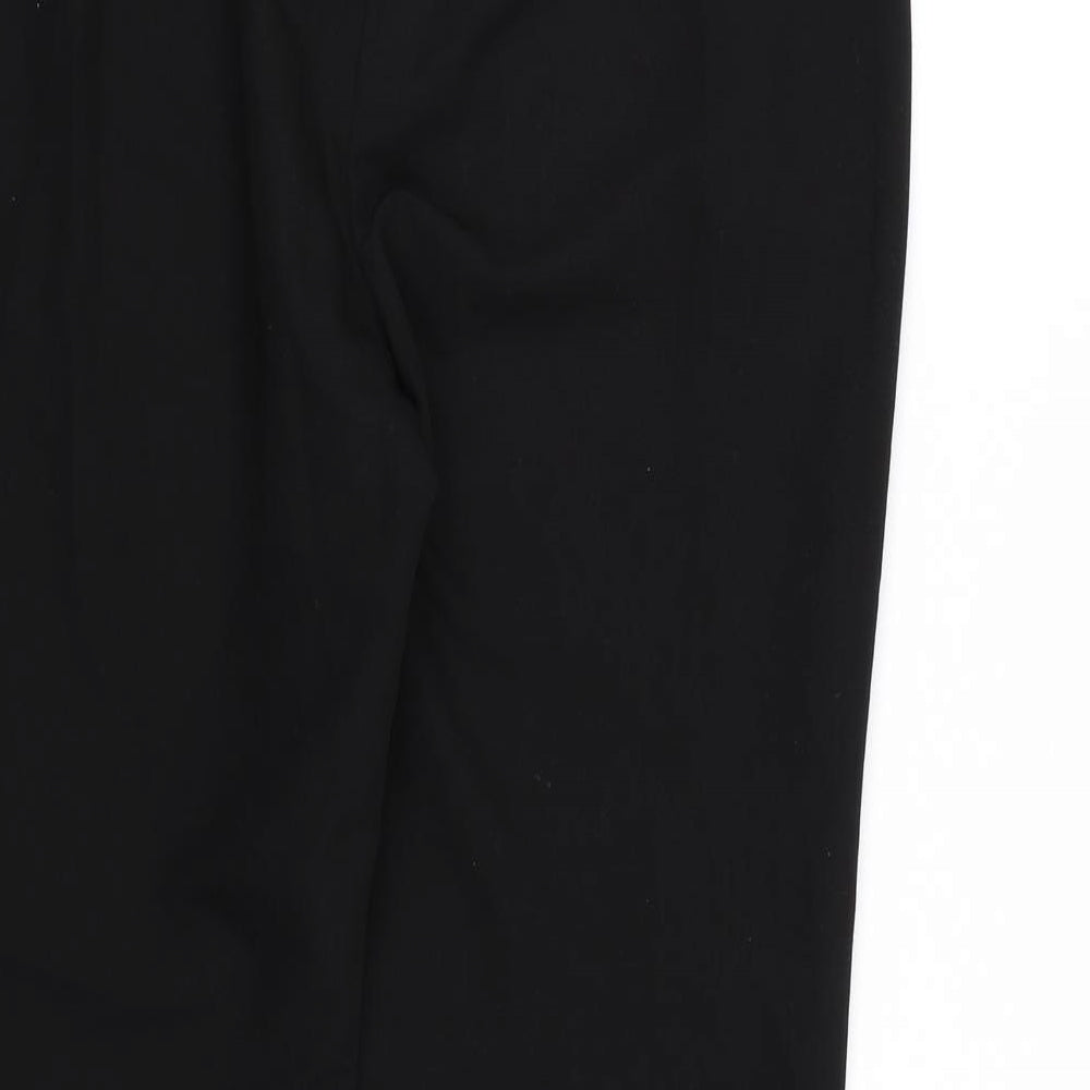 F&F Womens Black  Rayon Dress Pants Trousers Size 12 L26 in