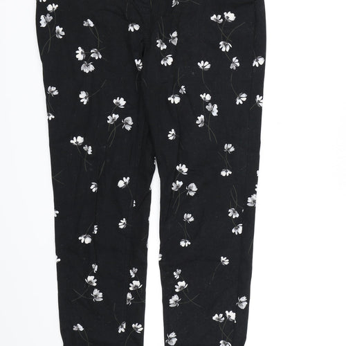 Rocha John Rocha Womens Black Floral  Trousers  Size 10 L26 in
