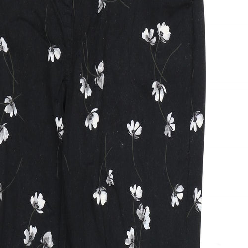 Rocha John Rocha Womens Black Floral  Trousers  Size 10 L26 in