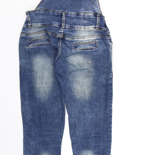 Preworn Womens Blue  Denim Dungaree One-Piece Size 10 L30 in