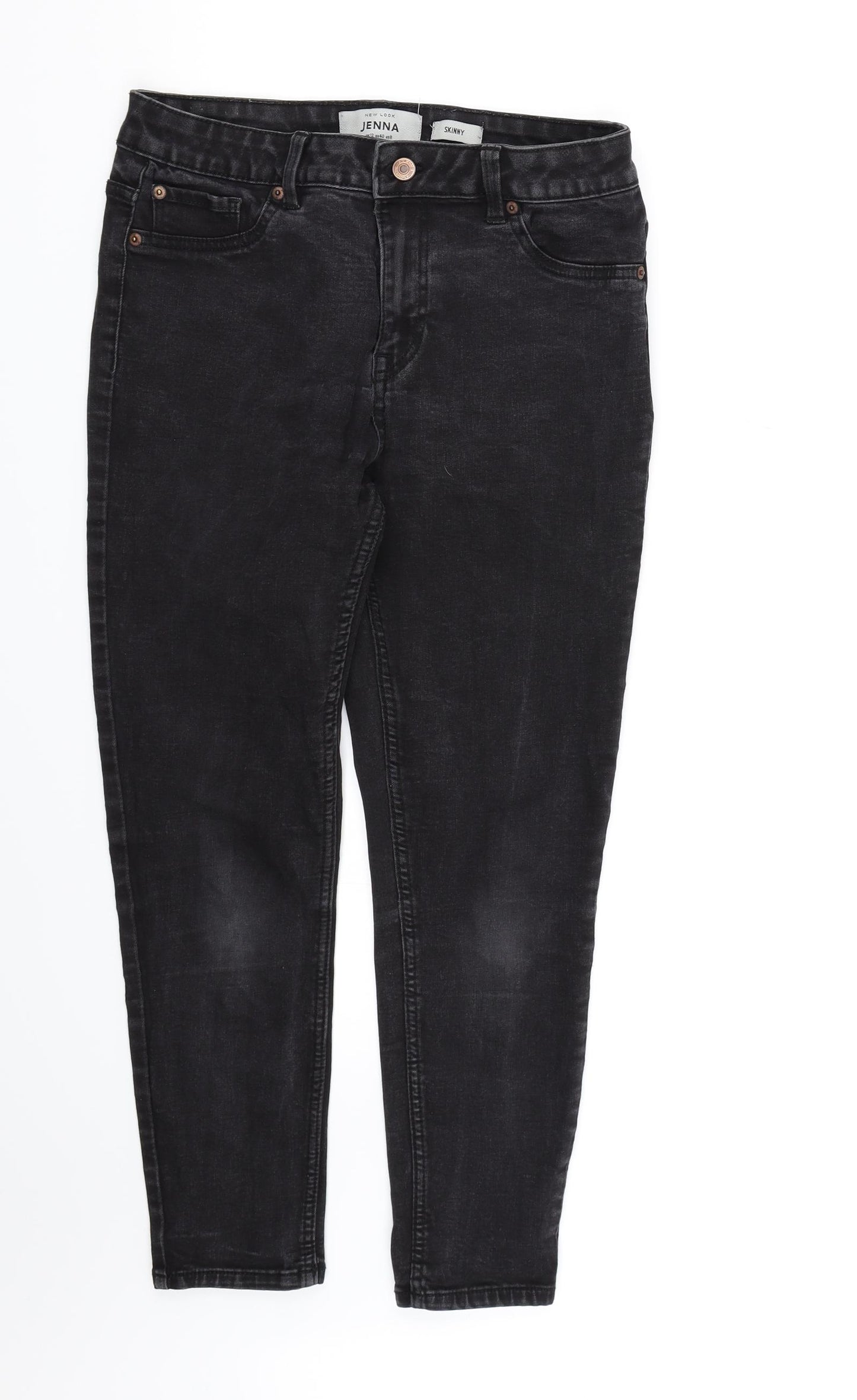 New Look Womens Black  Denim Skinny Jeans Size 12 L24 in