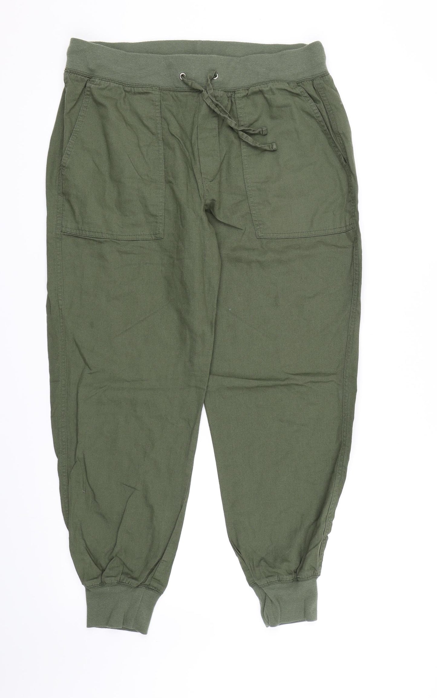 Gap Womens Green  Canvas Cargo Trousers Size M L25 in