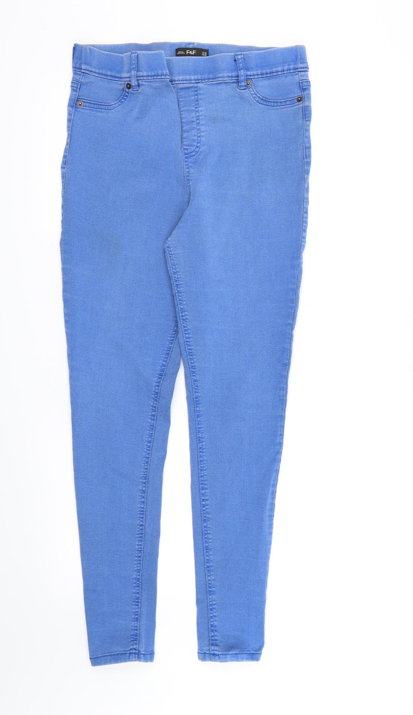 F&F Womens Blue  Denim Jegging Jeans Size 14 L28 in - Skinny Jeans