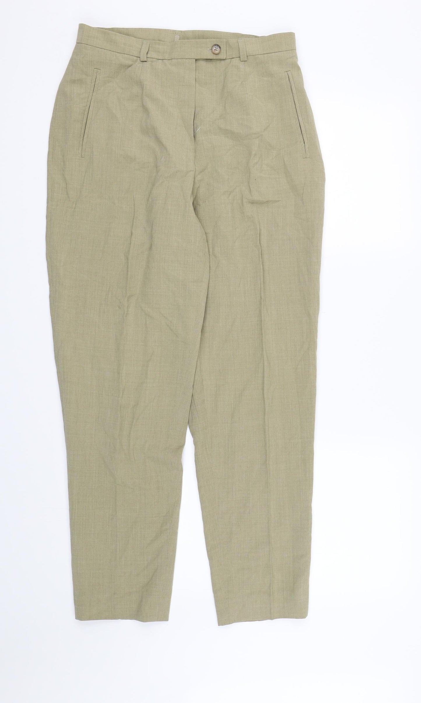 Preworn Womens Green  Canvas Trousers  Size 10 L27 in