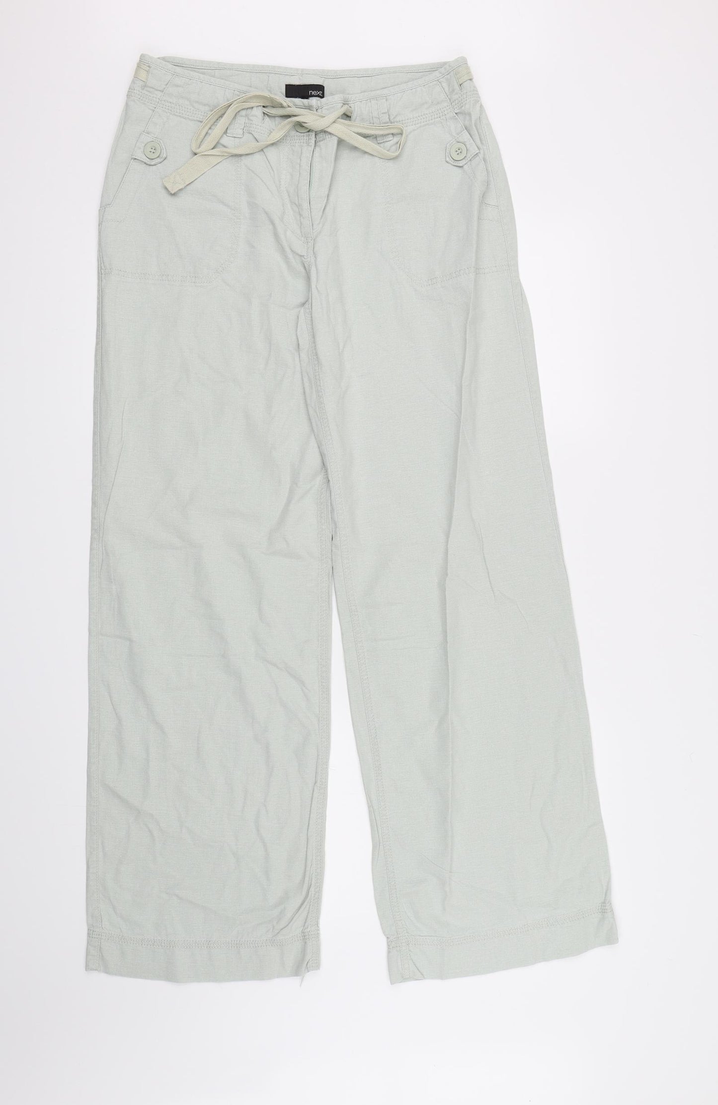 NEXT Womens Grey  Canvas Trousers  Size 12 L31 in