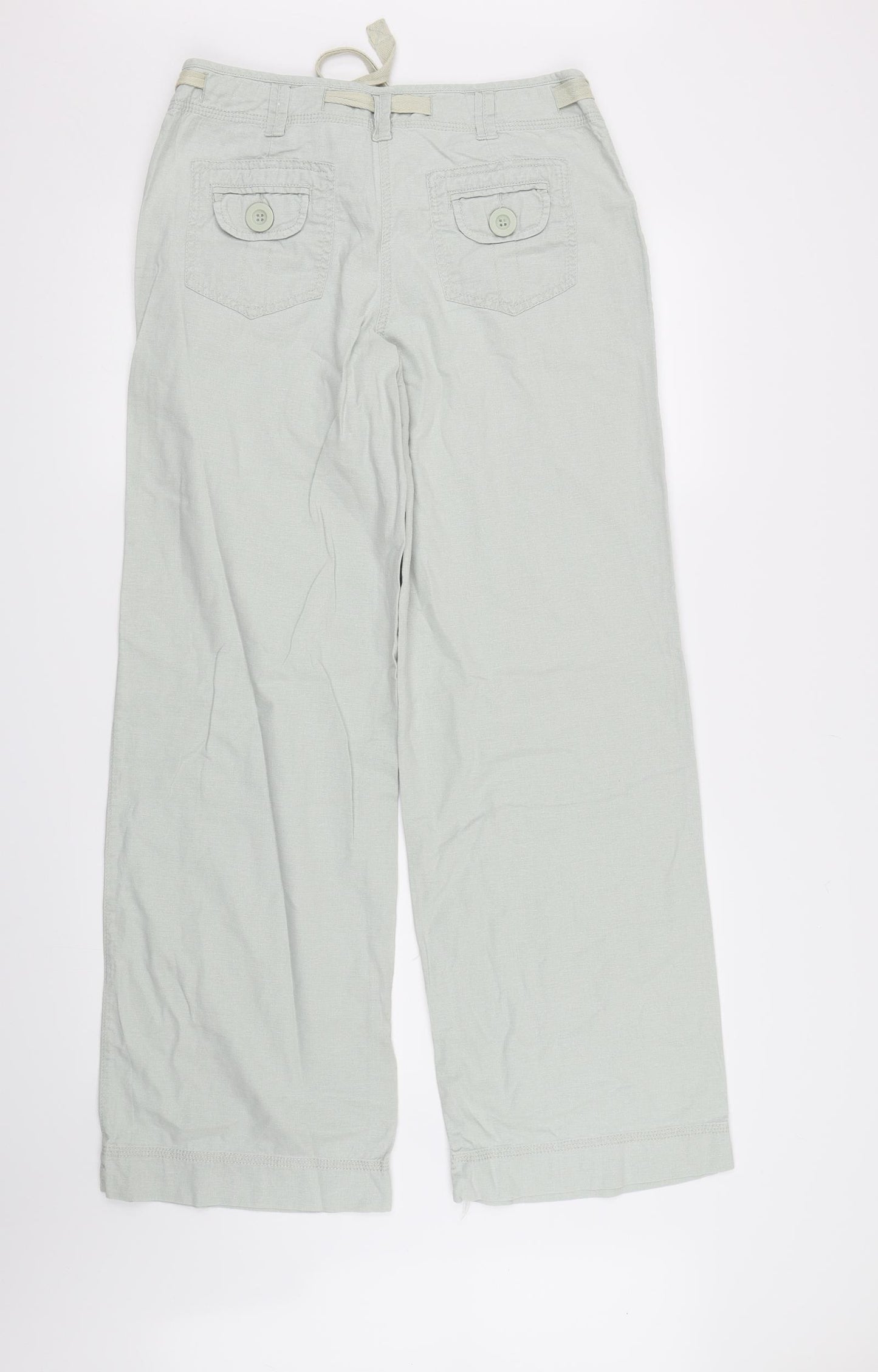 NEXT Womens Grey  Canvas Trousers  Size 12 L31 in