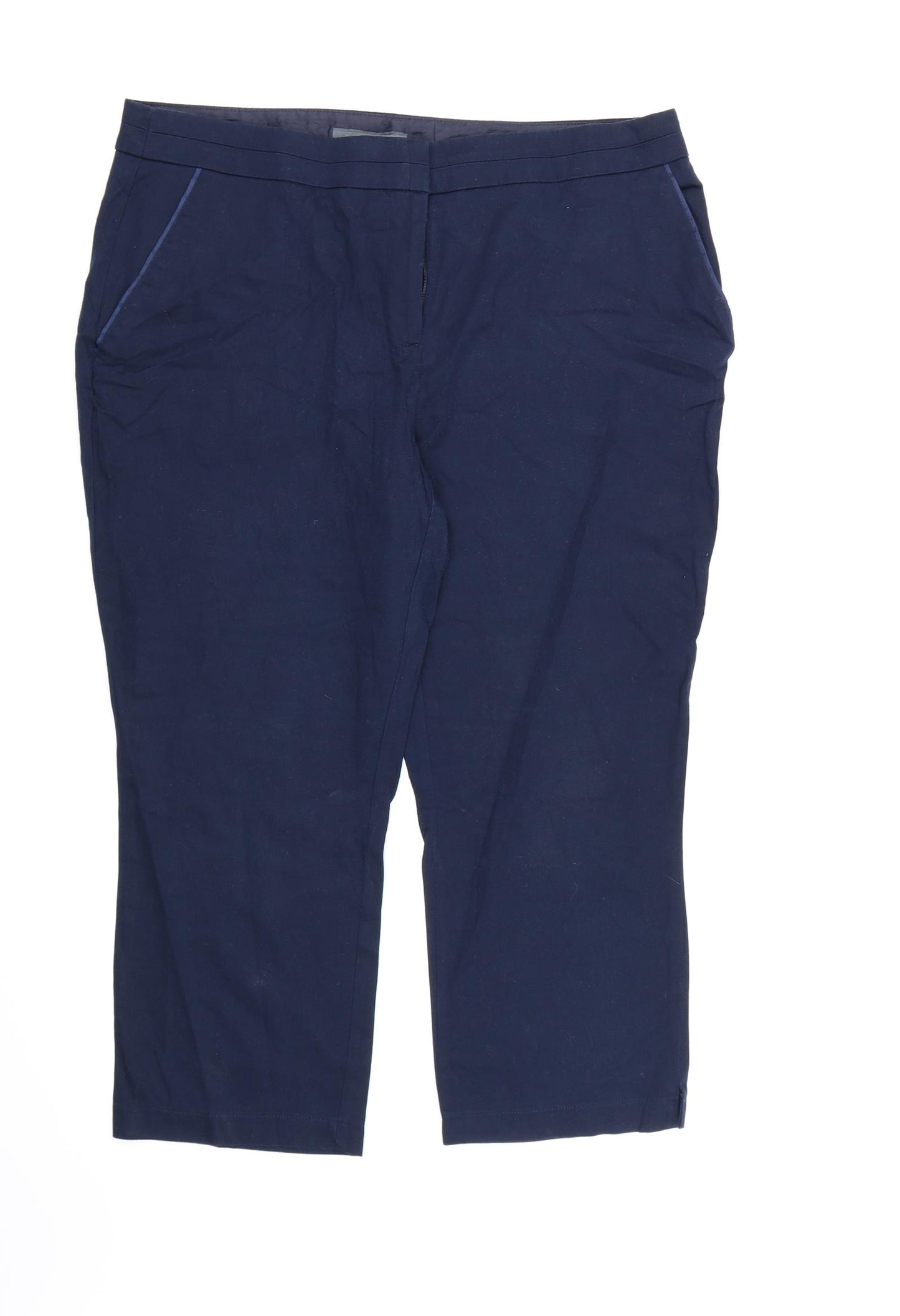Atmosphere Womens Blue   Cropped Trousers Size 14 L21 in