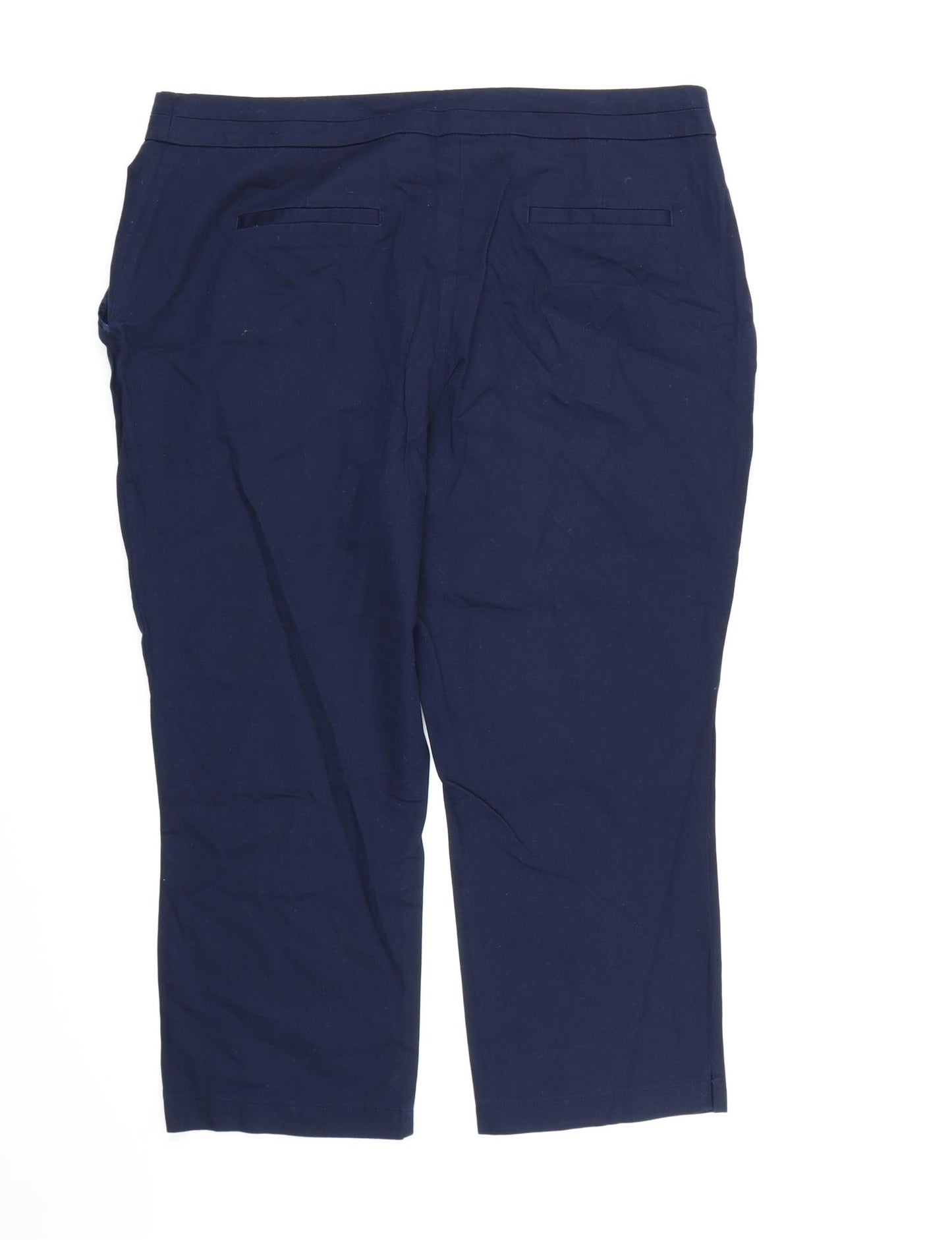 Atmosphere Womens Blue   Cropped Trousers Size 14 L21 in